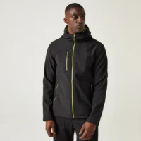 121 Soft Shell Jacket Lime/Black with Hood