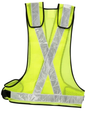 Lime Reflective Bib Adjustable Velcro Attach