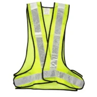 Lime Reflective Bib With Adjustable Velcro Attach