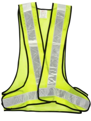 Lime Reflective Bib With Adjustable Velcro Attach