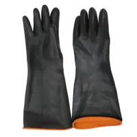 252 Black Industrial Rubber Glove, Smooth Palm 55cm