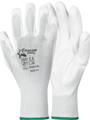 PIONEER White 13G Nylon Lightweight Inspectors Gloves