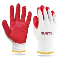 GO WORK Red Nitrile Palm Dipped Glove
