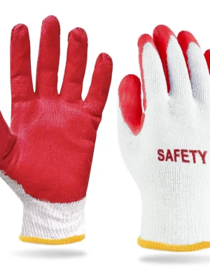 GO WORK Red Nitrile Palm Dipped Glove