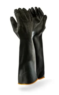 325 BLACK Industrial Rubber Glove Rough Palm 55cm