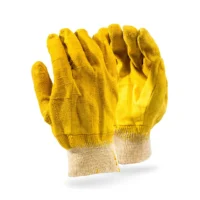 336 Yellow Fully Dipped Knitted Wrist Glove