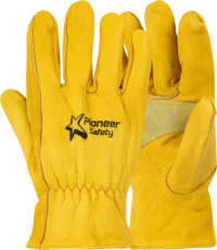 357 PIONEER TOUGH VIP Gold Grain Leather Glove with Reinforced Palm