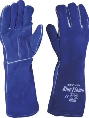 PIONEER TOUGH Blue Air Cushion Welding Glove 35cm Fully Kevlar Stitched