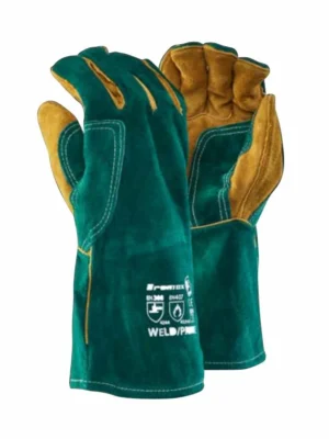 DROMEX Green Welders Glove Finger Palm & Thumb Yoke Aramid Thread