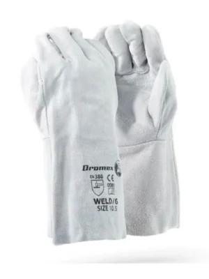 DROMEX Chrome Leather Double Palm Wrist Length Glove