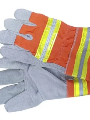 PIONEER 2.5 Chrome Leather Glove with Reflective Tape Back