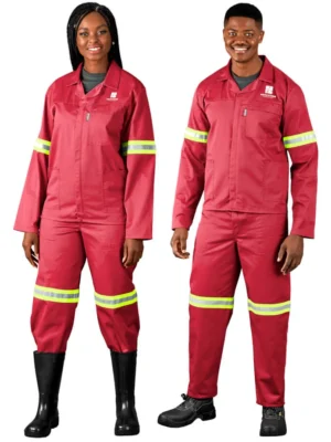 Unisex Trade Polycotton Conti Suit with Reflective Arms & Legs (Yellow Tape)
