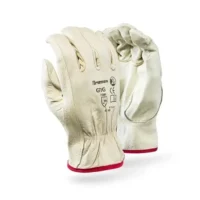 387 DROMEX Tan Pig Grain Keystone Glove with Red Trim Size 10