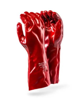 Heavy Duty Green Textured PVC Open Cuff Glove 27cm