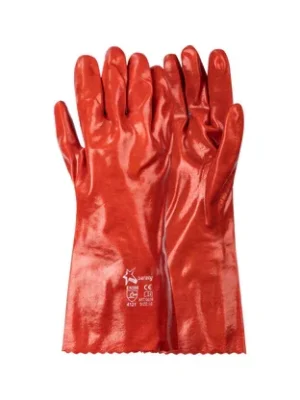 DROMEX Brown Rough PVC Glove Knit Wrist