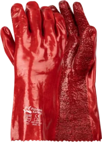 424 PIONEER Gorgon Brown Heavy Duty PVC Glove Open Cuff 35cm
