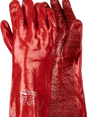 PIONEER Orange Foam PVC Glove 35cm Open Cuff