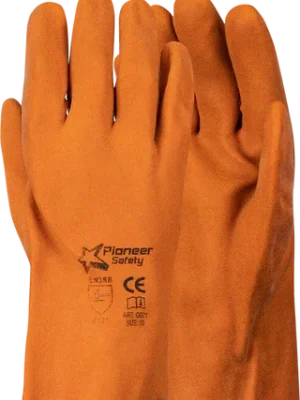 PIONEER Titan Lime Green PVC 27cm Reinforced Glove