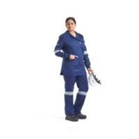 44 DROMEX Ladies D59 Navy Blue Flame & Acid Jacket