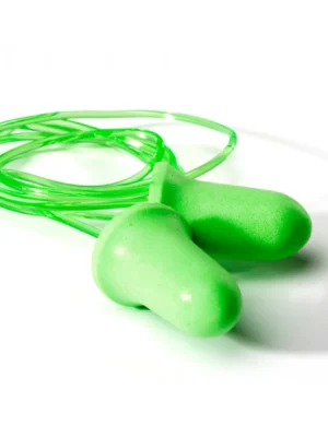 Fluorescent Green Bell PU Foam Disposable & Corded Earplug
