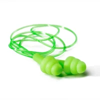 516 Green Mushroom Reusable Earplug with Green Cord (SNR30)