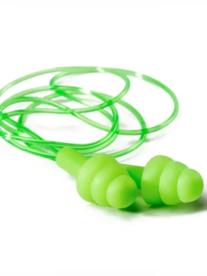 Green Mushroom Reusable Earplug with Green Cord (SNR30)