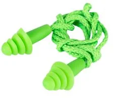 Hi Vis TPR Reusable Earplug Corded 100 Per Box SNR32DB MOQ 2000