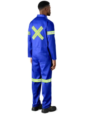 Safety Polycotton Boiler Suit with Reflective Arms, Legs & Back