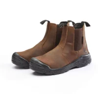 560 DROMEX Crazy Horse Leather Chelsea Boot Black - Black/Brown - Size 3 to 13