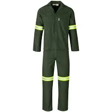 Olive Acid Resistant Polycotton Conti Suit with Reflective Arms & Legs