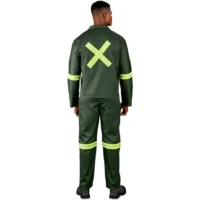 61 Olive Acid Resistant Polycotton Conti Suit with Reflective Arms, Legs & Back