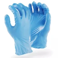 717 Dromex Blue Nitroshield Disposable Gloves, S to XL